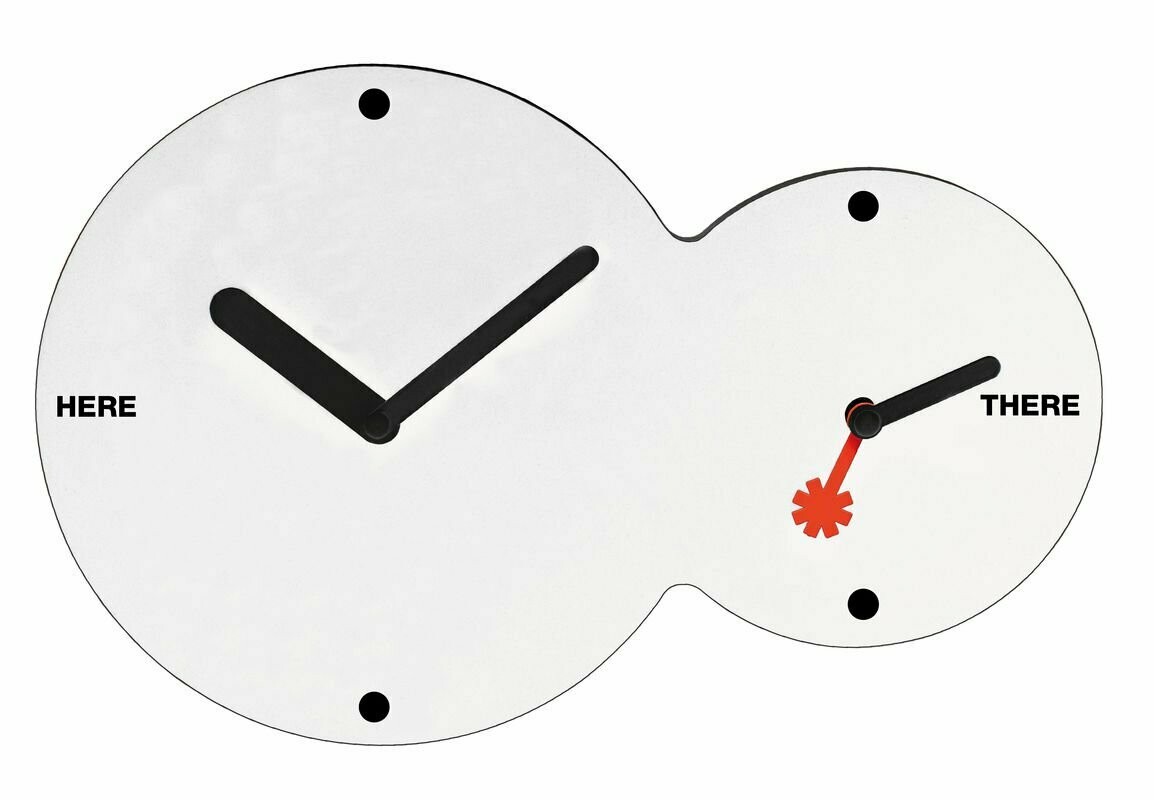 Orologio a parete "HERE THERE", Colore: Bianco