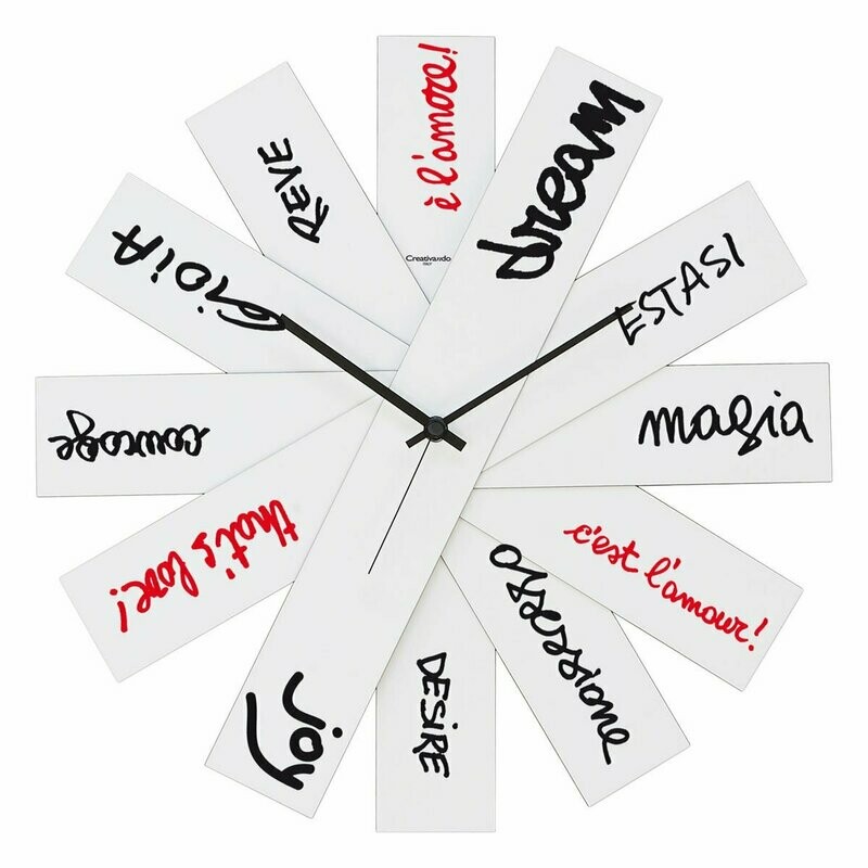 Wall clock "ROCK AROUND THE CLOCK L'AMORE"