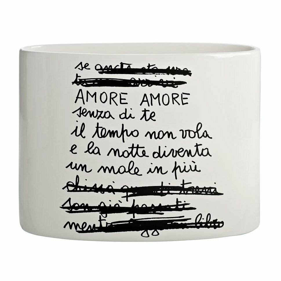 Vaso ovale "SENZA DI TE"