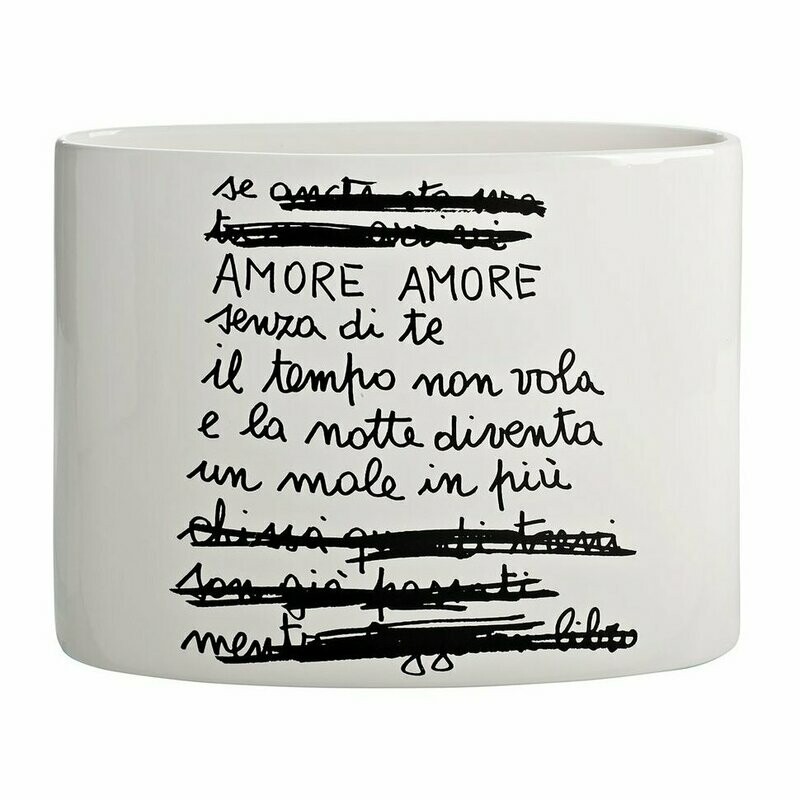 Vaso ovale "SENZA DI TE"