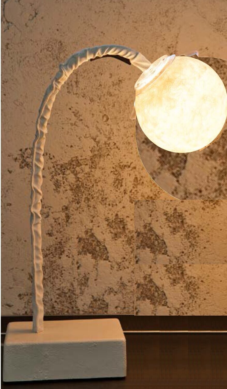 Lampada da terra "MOON PERSON", Colore: Bianco