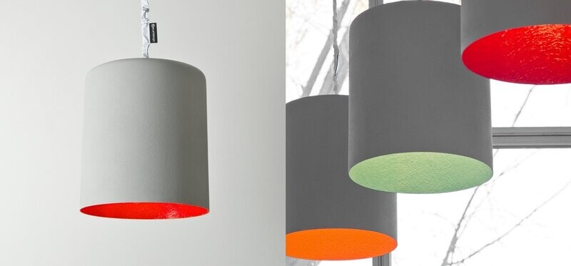 Lampada a sospensione "CYLINDER CEMENTO"