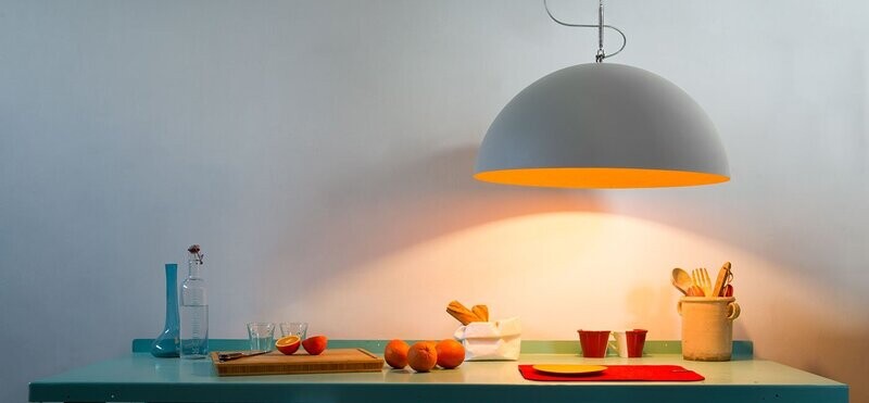 Lampada a sospensione "CRESCENT MOON 2 CEMENTO"