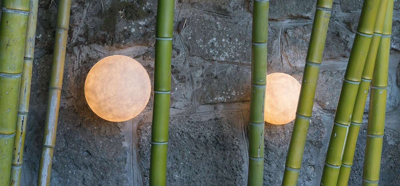 Lampada a parete da esterno "MOON IN THE WALL"
