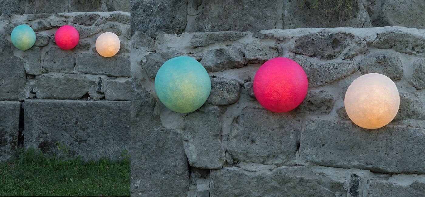 Lampada a parete da esterno "LUNA NEL MURO"