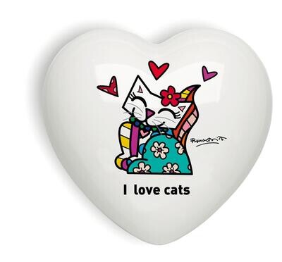 Complemento d'arredo/fermacarte "Cuore I LOVE CATS"