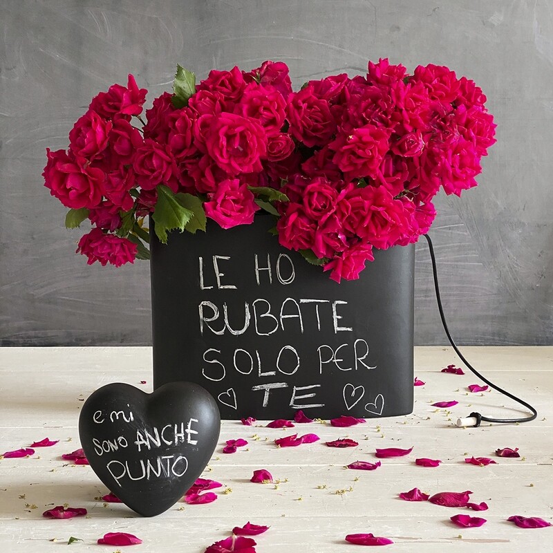 Vaso ovale in ceramica "FREE WORDS"