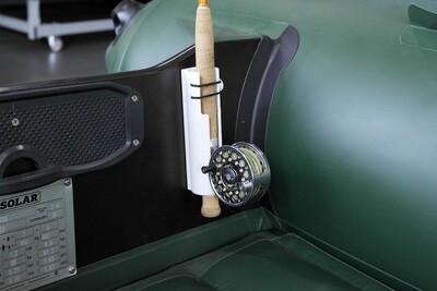 Boat fly fishing rod holder