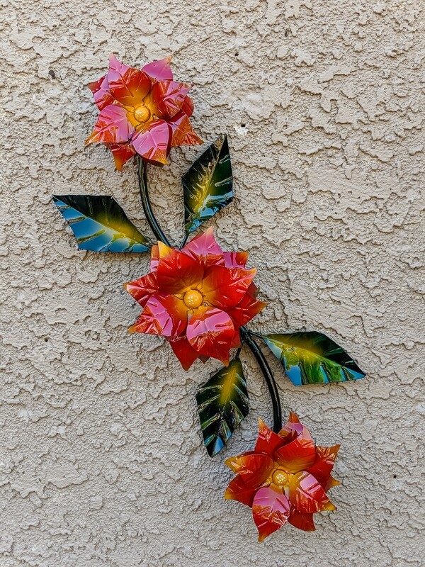 Hanging Metal Poinsettia