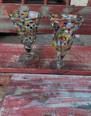 Colorful Speckled Clear Sundae Cup