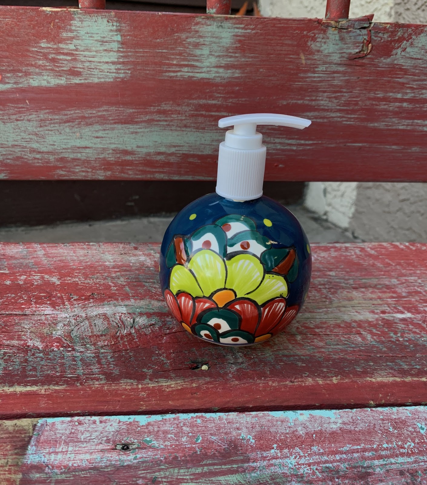 Mexican Talavera Soap Dispenser