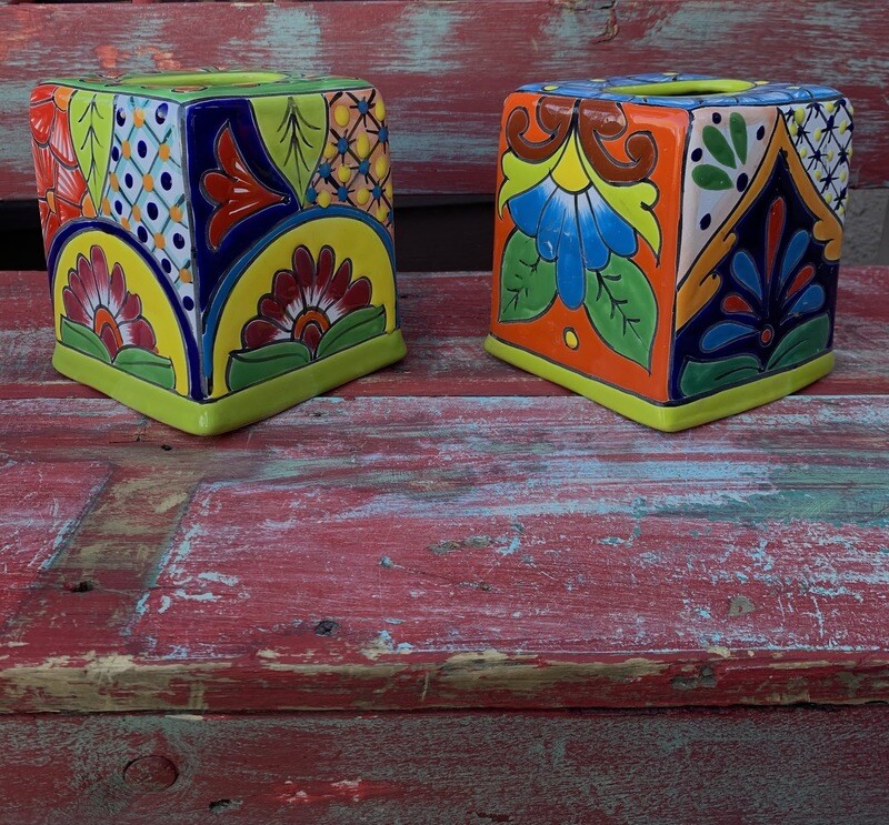 Talavera Tissue Box Cover