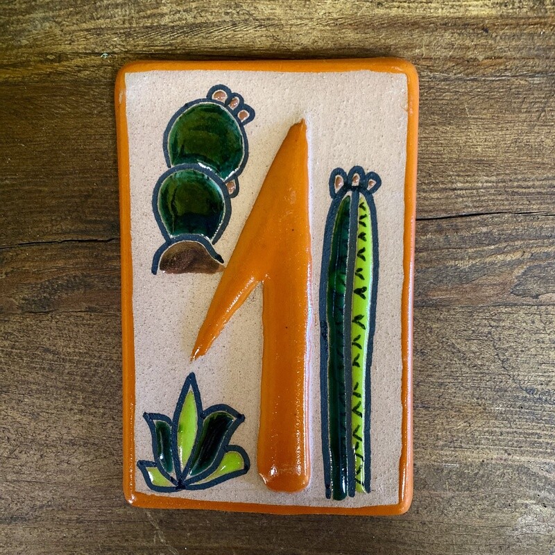 Orange Overlay Number Tile