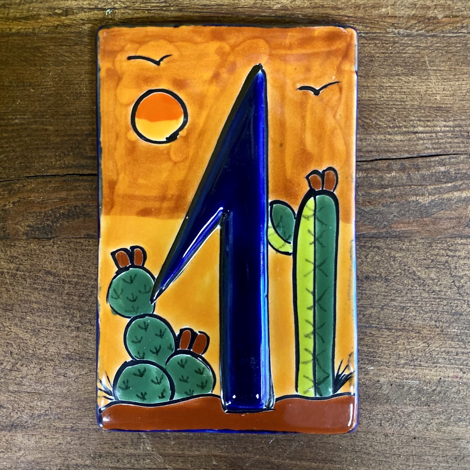 Desert Number Tile SHOP The Happy Saguaro