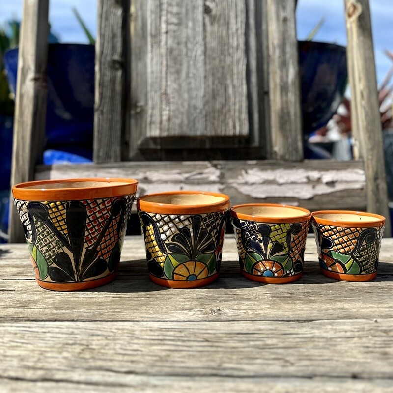 Small Talavera Overlay Vaso Pot
