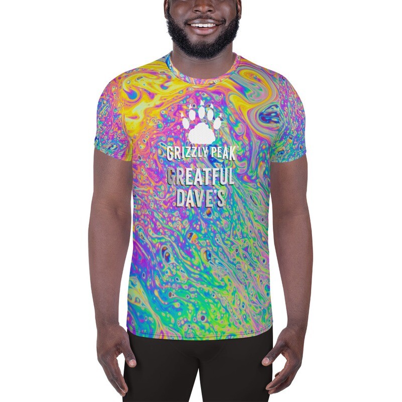 Greatful Dave&#39;s All-Over Print Men&#39;s Athletic T-shirt