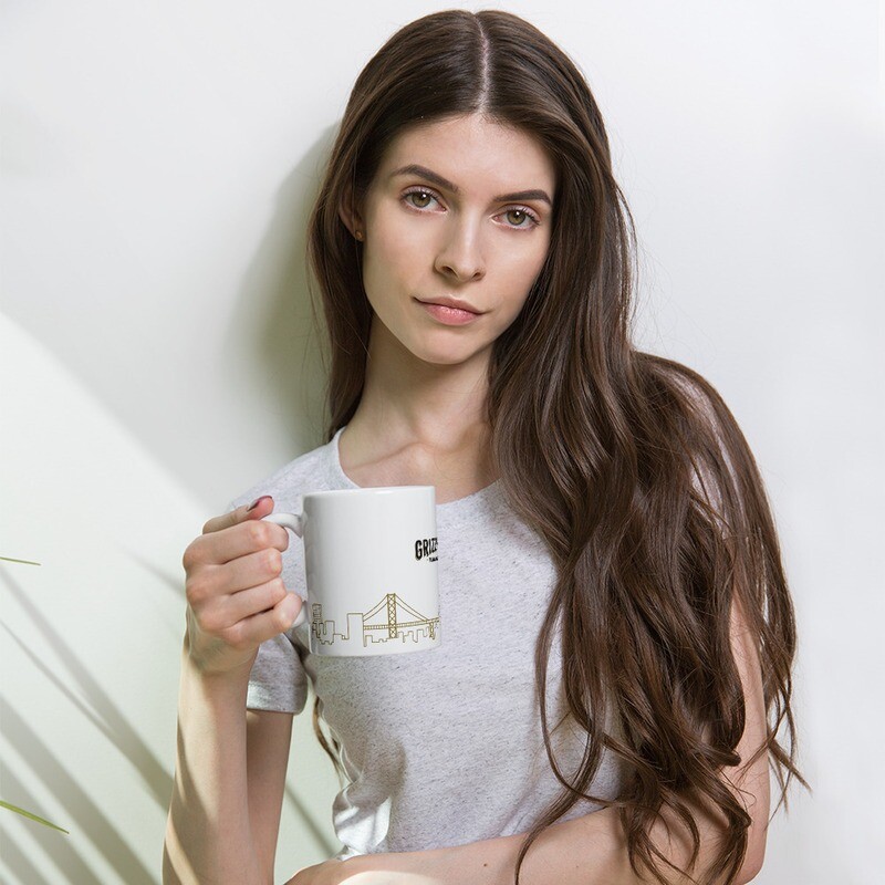 Grizzly Peak White Glossy Mug