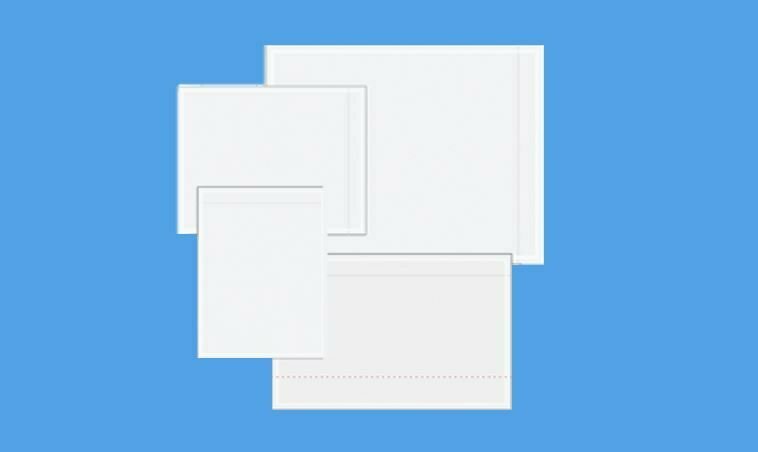 10 3/4" x 6 3/4" Clear  Packing List Envelopes