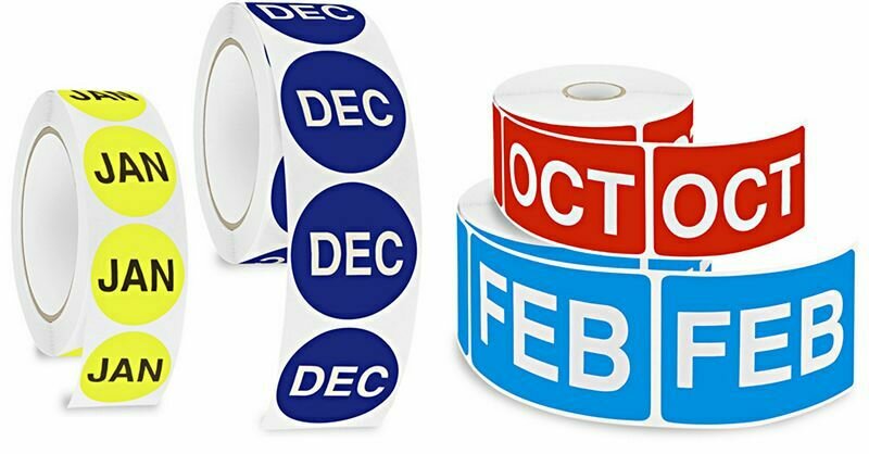 3 x 6" Month Labels