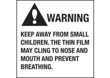 2 x 2" Suffocation Warning Label