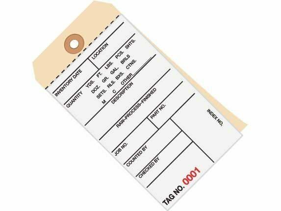 Inventory Tags 2 Part Carbonless