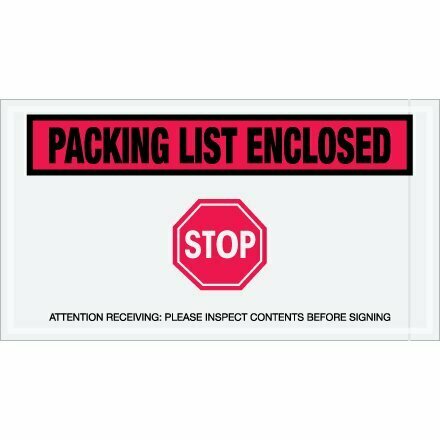 Packing List Enclosed (5 1/2" x 10")