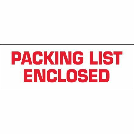 "Packing List Enclosed" 2" x 110 yds.