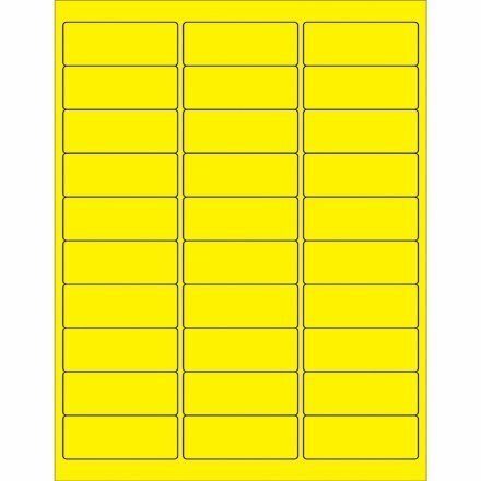 4 x 3 1/3" Color Rectangle Laser Labels