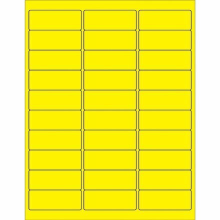 8 1/2 x 11" Color Rectangle Laser Labels