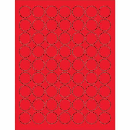 1 1/2" Color Circle Laser Labels