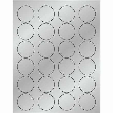 1 5/8" Foil Circle Laser Labels