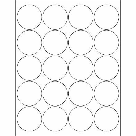 3/4" Circle Laser Labels