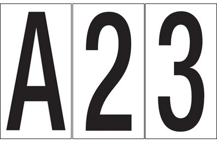 3 1/2" Single Number