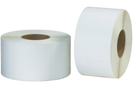 4 x 6 Polylith Black Stripe (6 Mil) White Labels - 1000 Per Roll