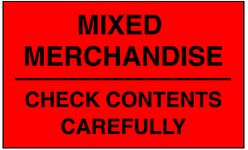 3 x 5" Mixed Shipping Labels
