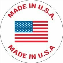 1" Made in the USA Labels