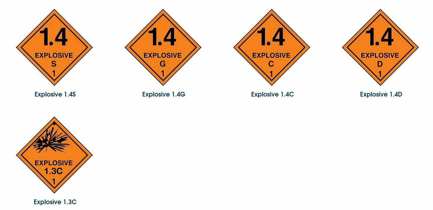 4 x 4" Hazard D.O.T. Labels