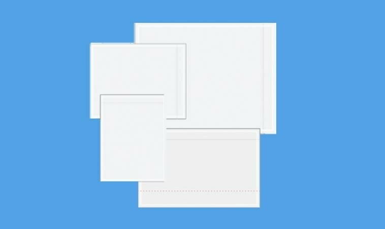 9 1/2" x 12" Clear  Packing List Envelopes