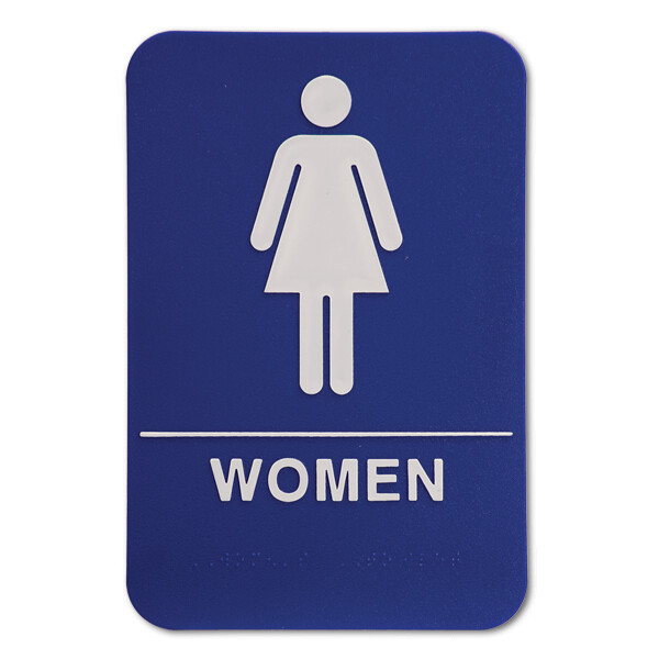 9" x 6" Women Restroom ADA Sign
