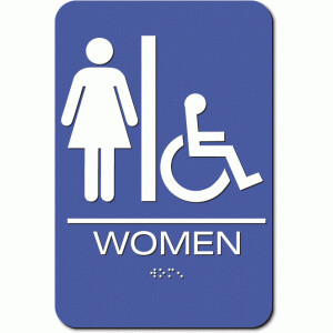 9" x 6" Women/Accessible ADA Sign