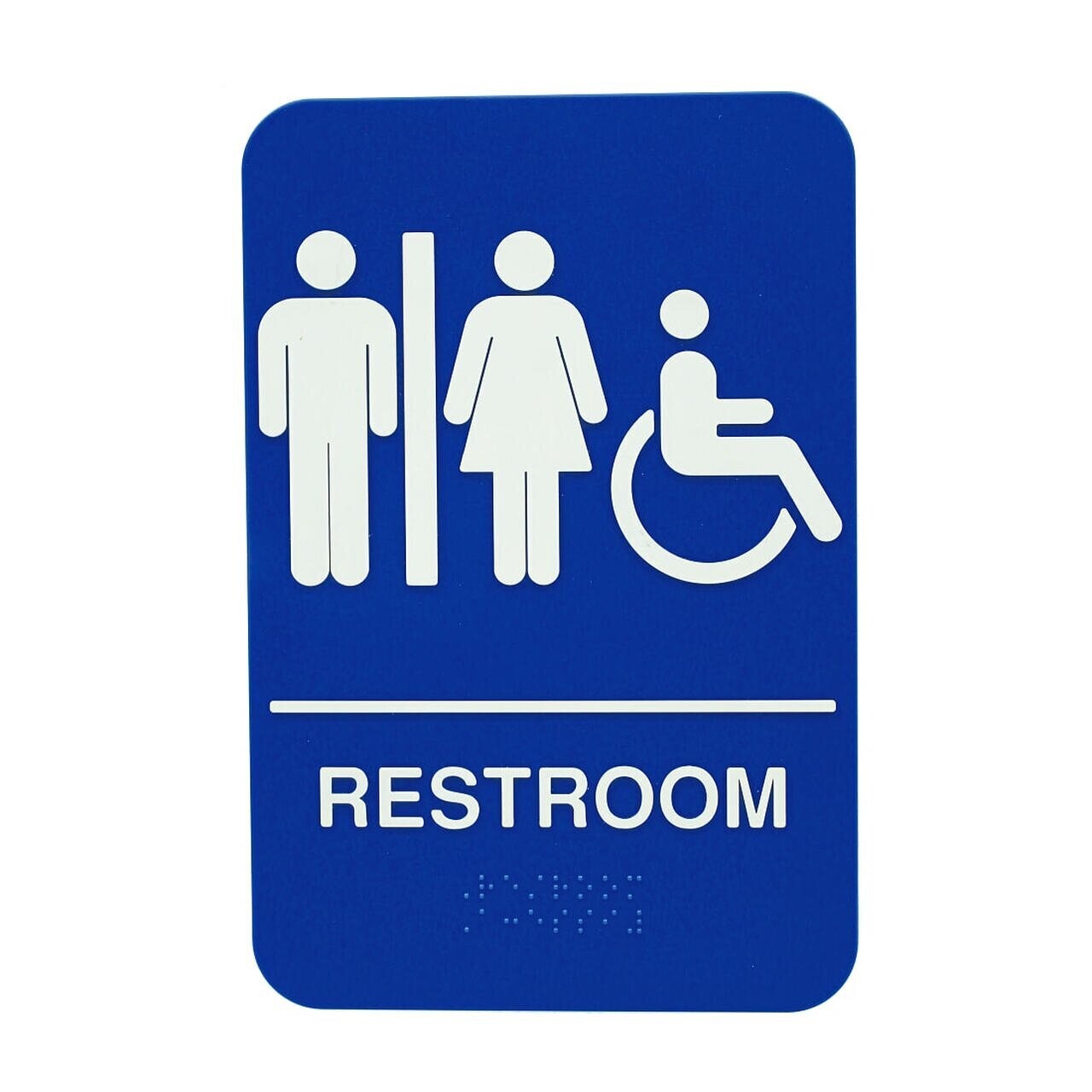9" x 6" Men/Women Accessible ADA Sign