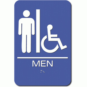 9" x 6" Men/Accessible ADA Sign