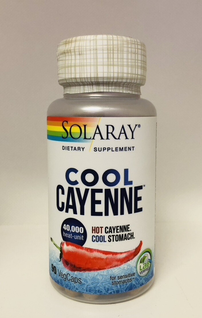 COOL CAYENNE PEPPER 40,000 HU 90 VegCap, 600mg