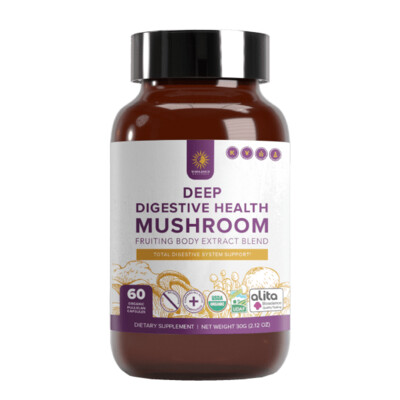 Deep Digestive Health Certified Mushroom Extract Blend Capsules