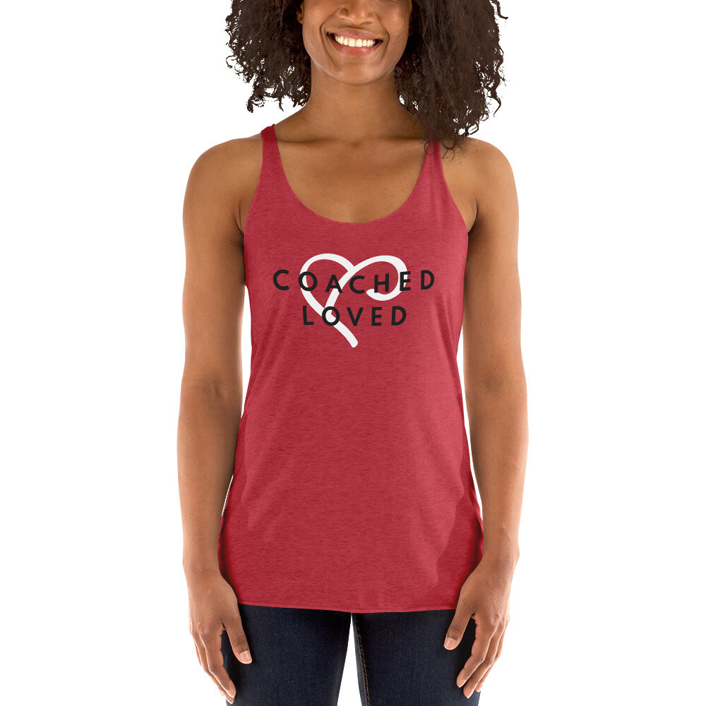 Coached and Loved Racerback Tank - women
