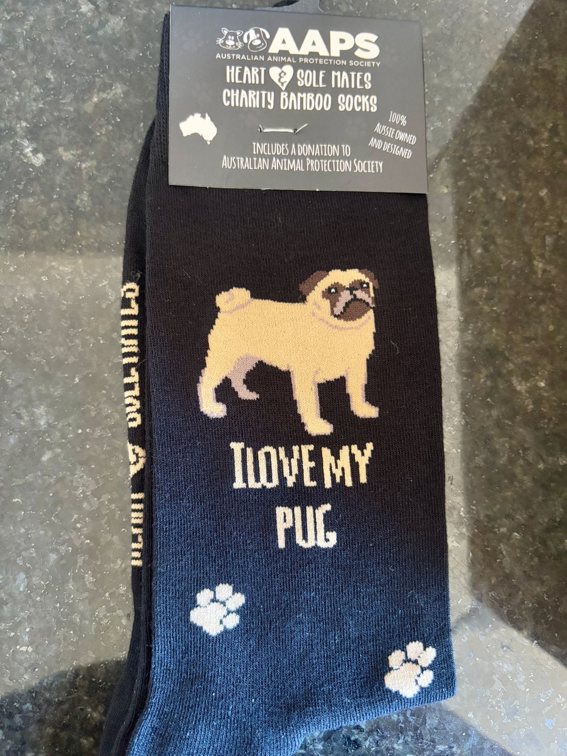 I Love my Pug socks