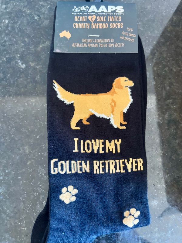 I Love my Golden Retriever socks