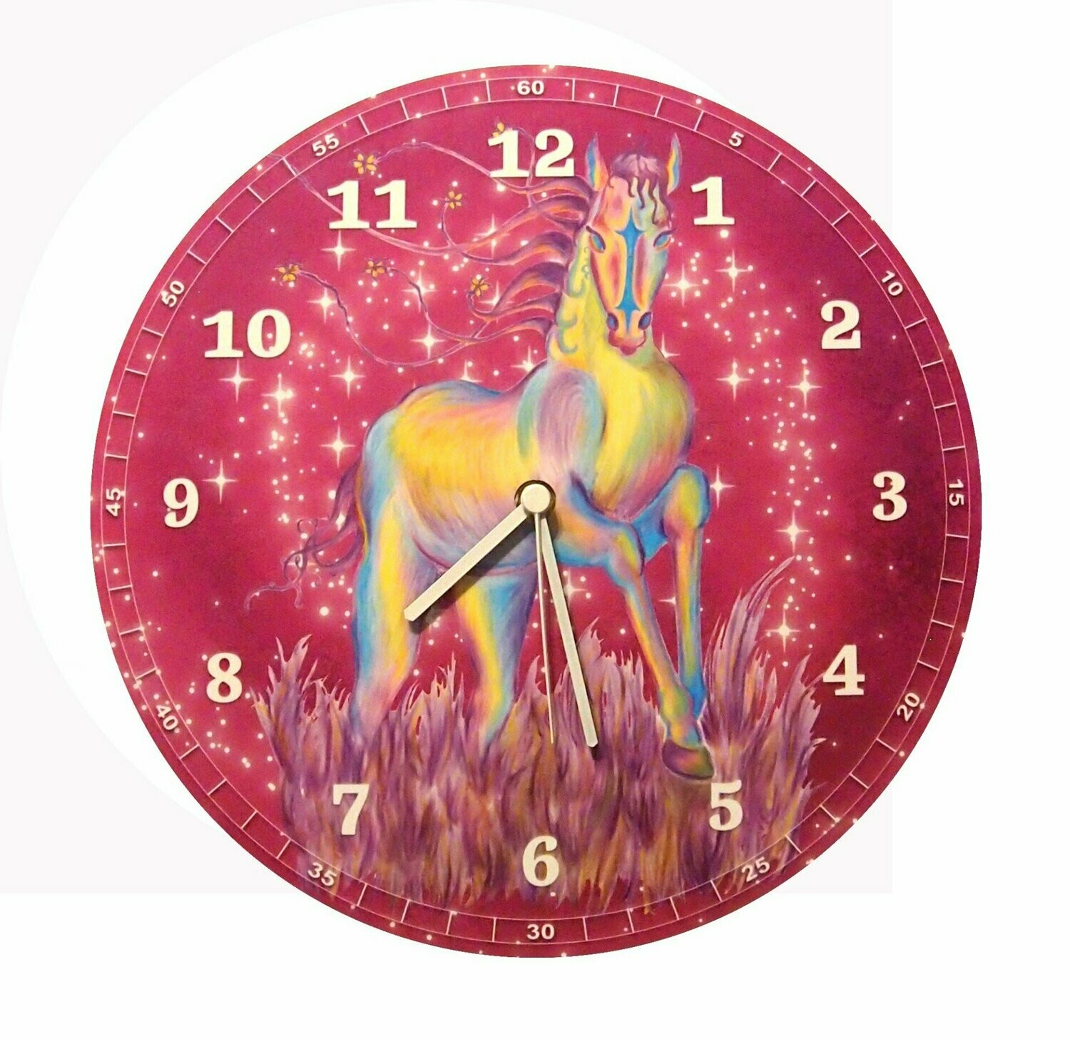 Wanduhr mit Pferd "Rose"