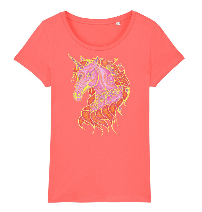 Bio T-Shirt mit Unicorn-Print Star - 12 Farben, XS - XL