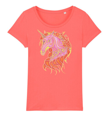 Bio T-Shirt mit Unicorn-Print Star - 12 Farben, XS - XL